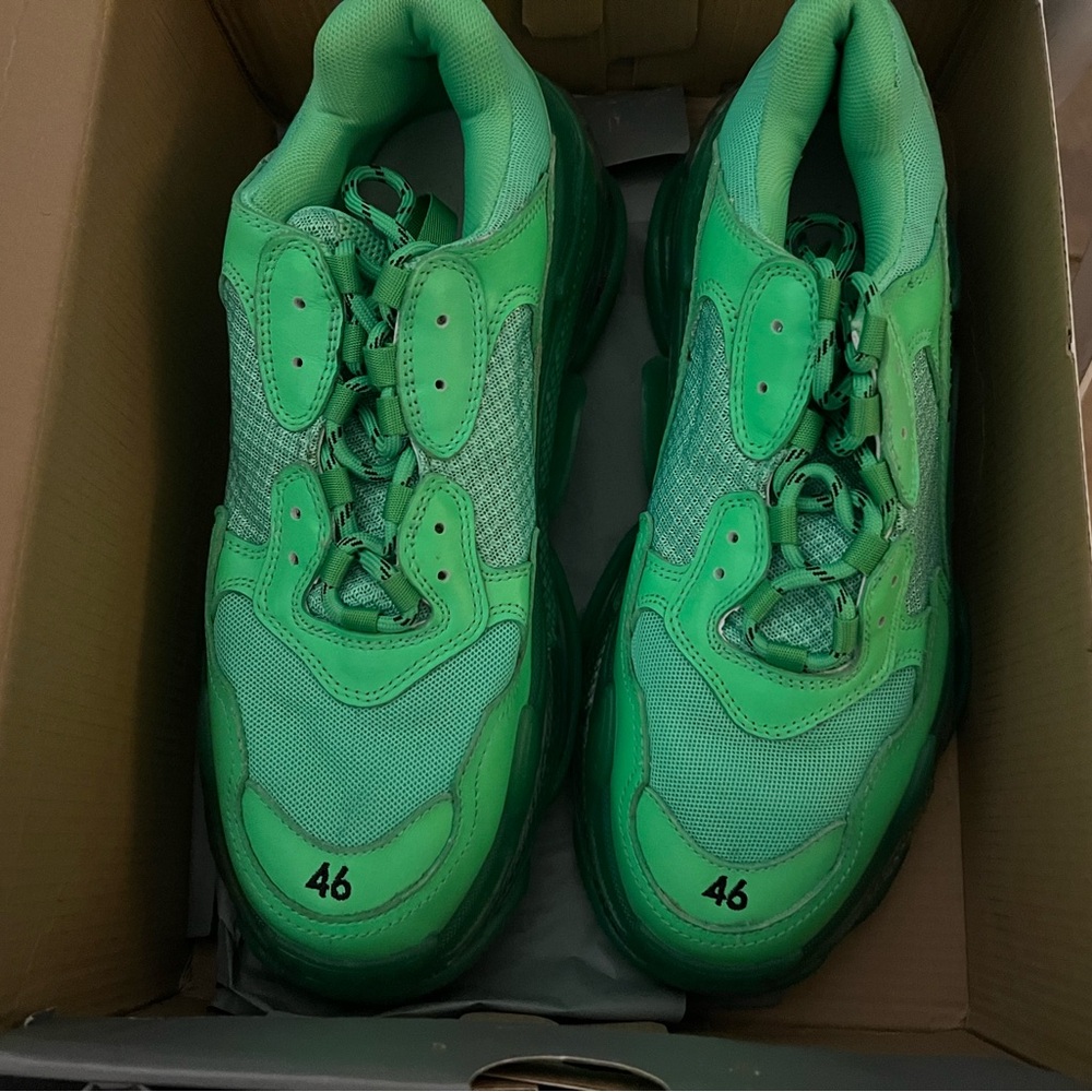 Balenciaga Vibrant “Clear Sole Green” Men’s Sneakers - Picture 5 of 5